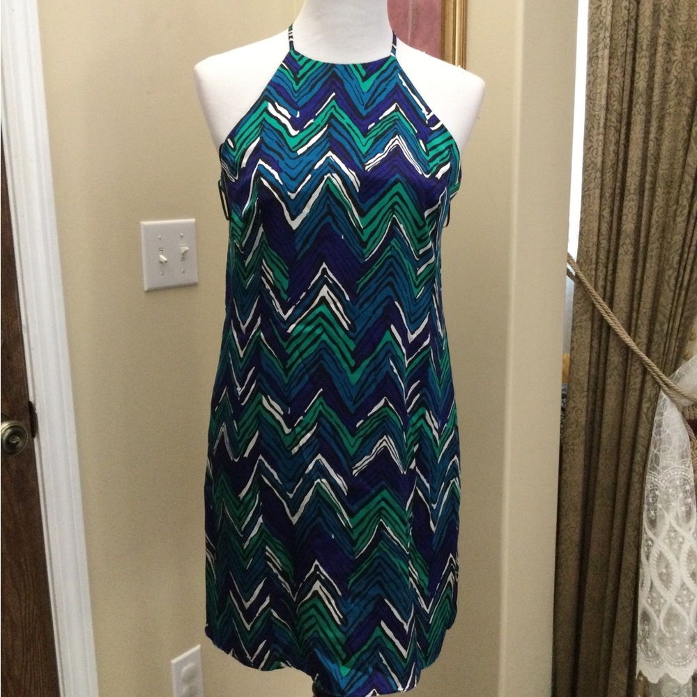 Alice & trixie silk Dress in Blue and Green